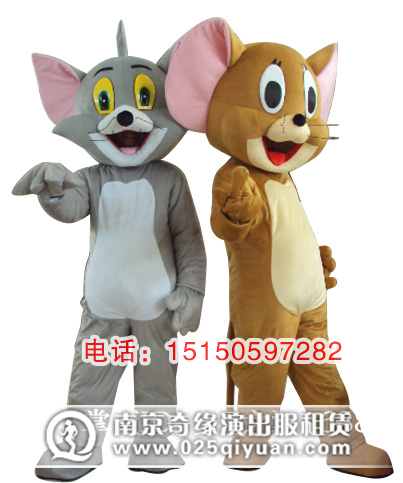 猫和老鼠Tom and Jerry卡通人偶服装出租,汤姆和杰瑞卡通服装租赁