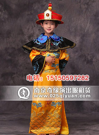 儿童古装清朝皇帝龙袍