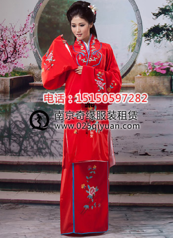 南京戏曲服装租赁大红色黄梅戏古装